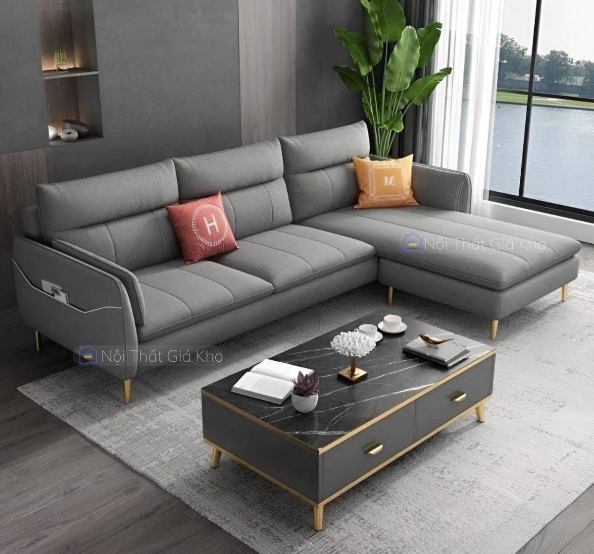 Sofa phòng khách góc L Adora GL30