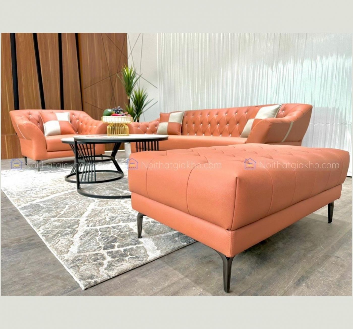 Sofa văng da cổ điển cao cấp